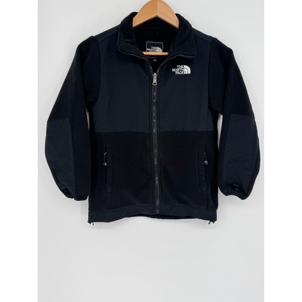 The North Face Denali Polartec Fleece Jacket Black Kids XL Full Zip Coat